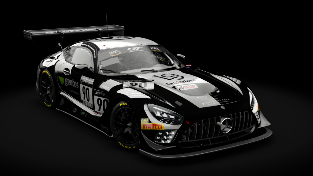 AMG GT3 EVO, skin Madpanda_Motorsport_#90