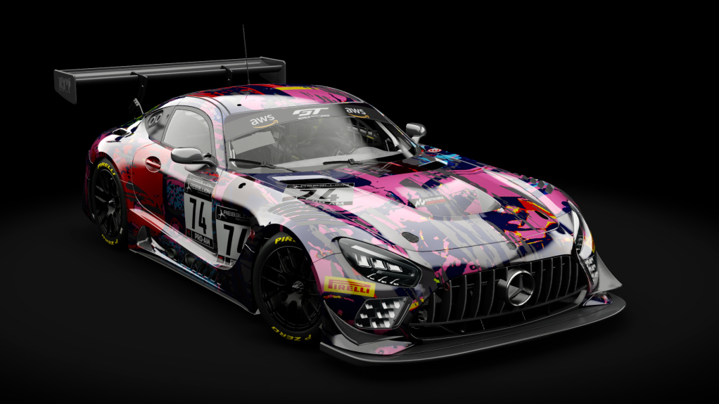 AMG GT3 EVO, skin Ram_Racing_#74