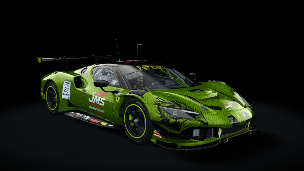 EW GT3 - FERRARI 296, skin #88 Hsrltb HSM GT3 America Green