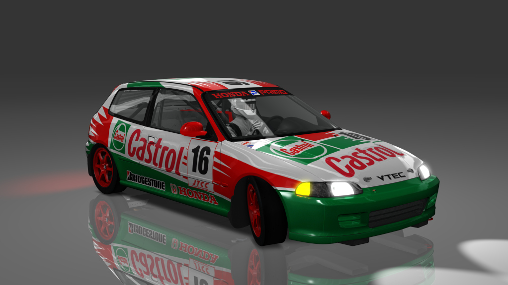 Honda Civic SiR-II GRA, skin castrol_16