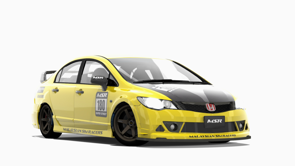 Honda Civic FD Mugen, skin Yellow
