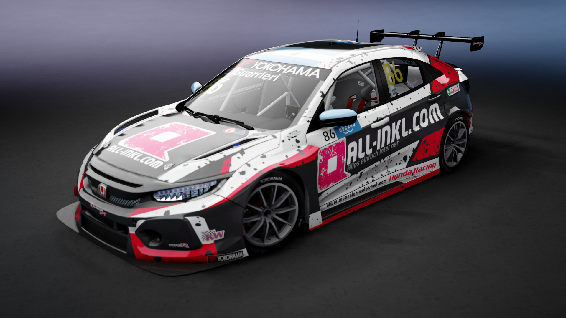 Honda Civic TCR '19, skin 86_E_Guerrieri_2019