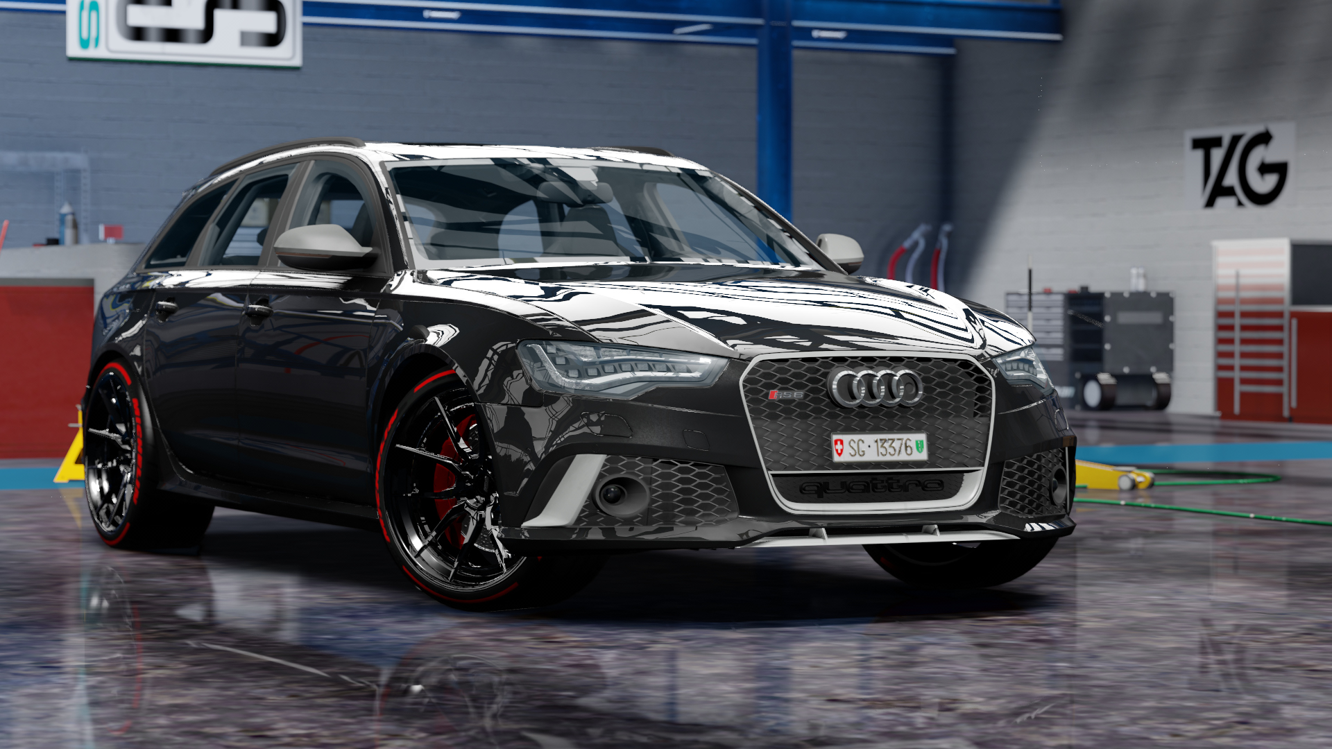 TGN Audi RS6 Avant Performance, skin MythosschwarzMetallic