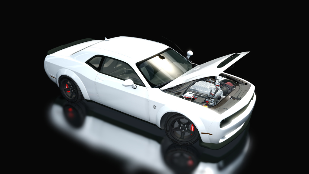 Dodge Challenger Demon NASHER, skin white