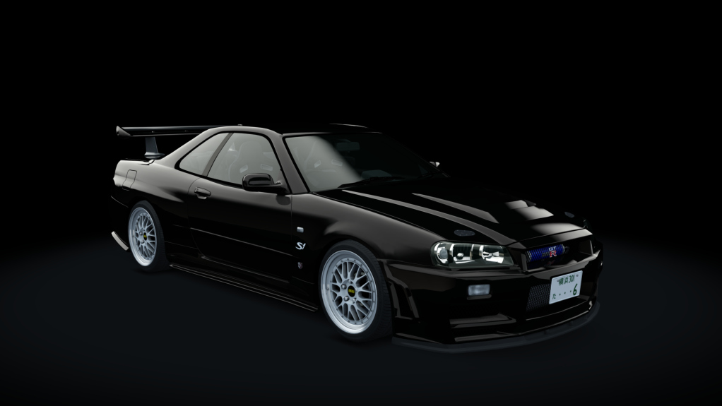 Drag Factory Nissan Skyline GTR R34, skin black_pearl