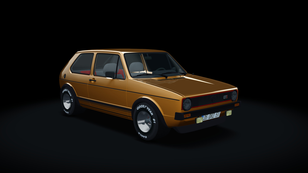 Drag Factory Volkswagen Golf GTI Mk1, skin solar_orange
