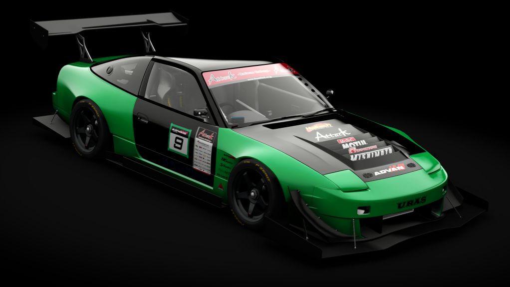 Nissan 180SX Time Attack, skin Green
