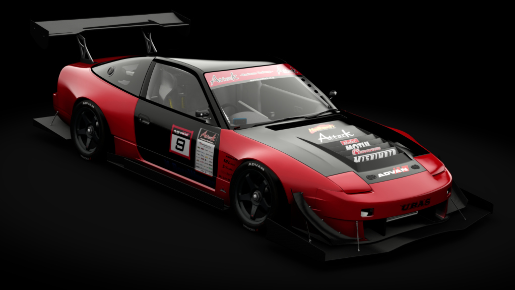 Nissan 180SX Time Attack, skin RedBlack