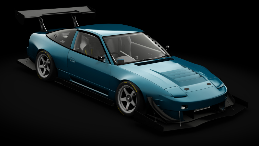Nissan 180SX Time Attack, skin envy_turquoise_blue