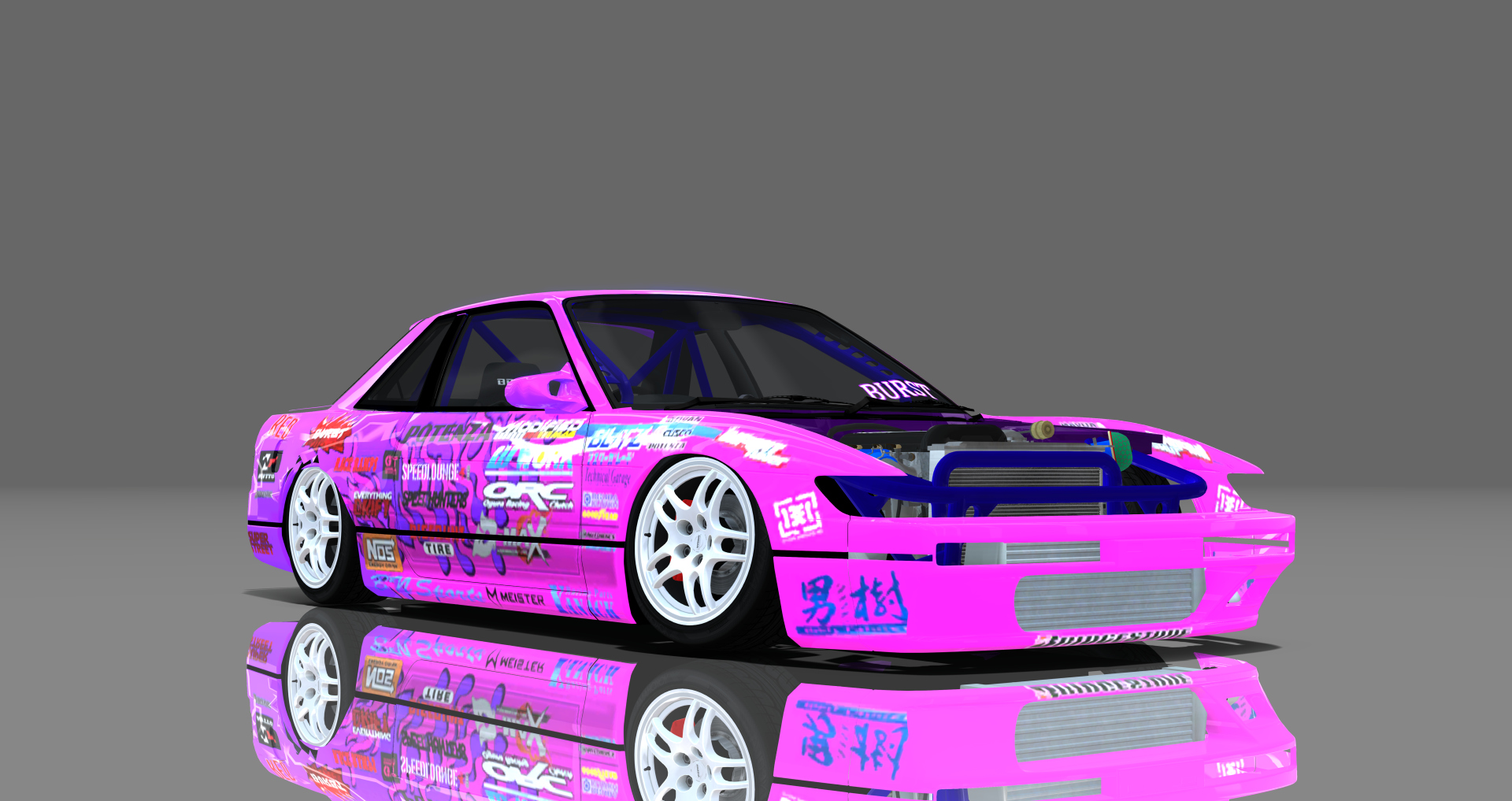 DTP Nissan Silvia S13 Missile, skin burst