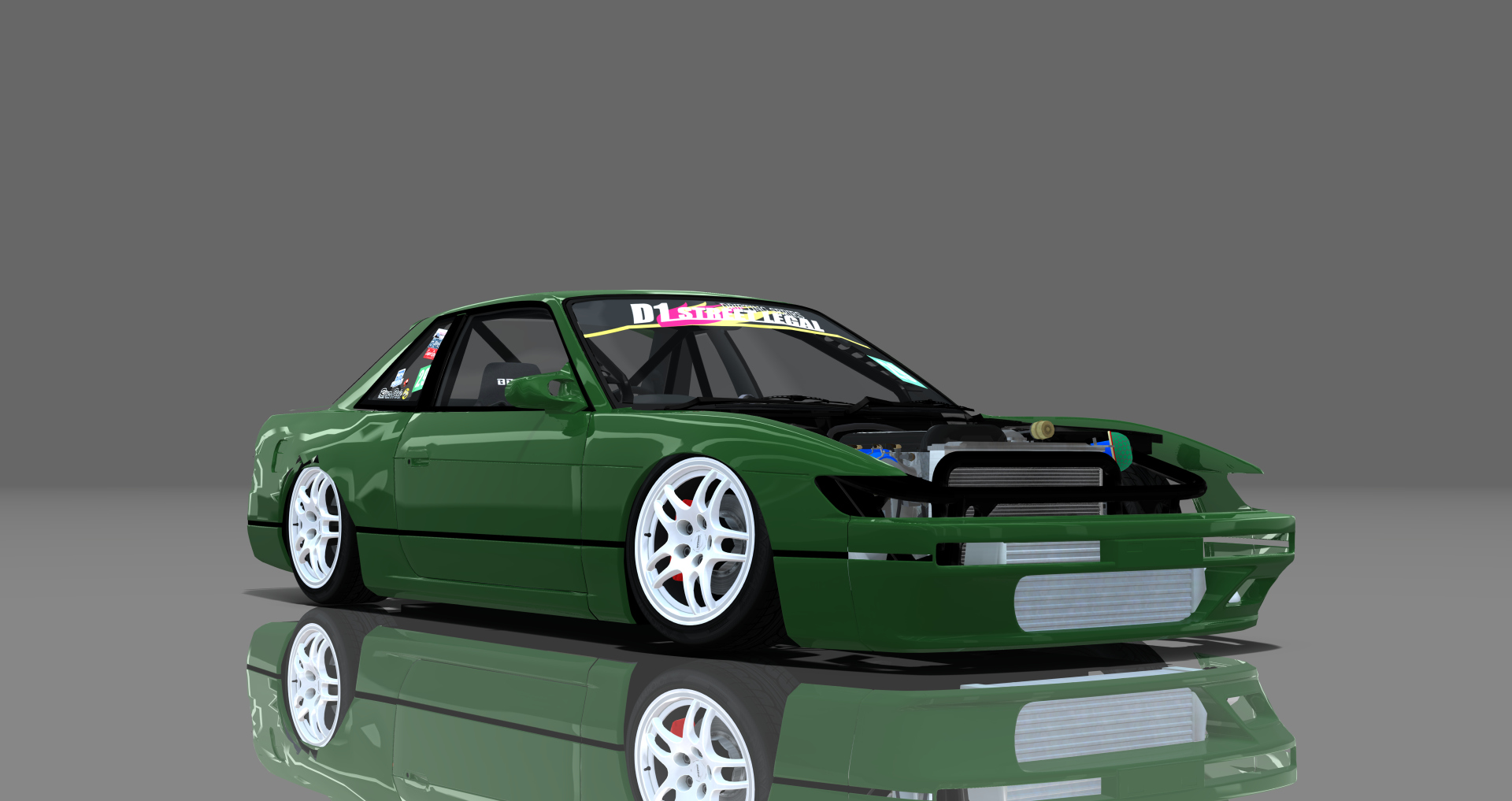 DTP Nissan Silvia S13 Missile, skin green
