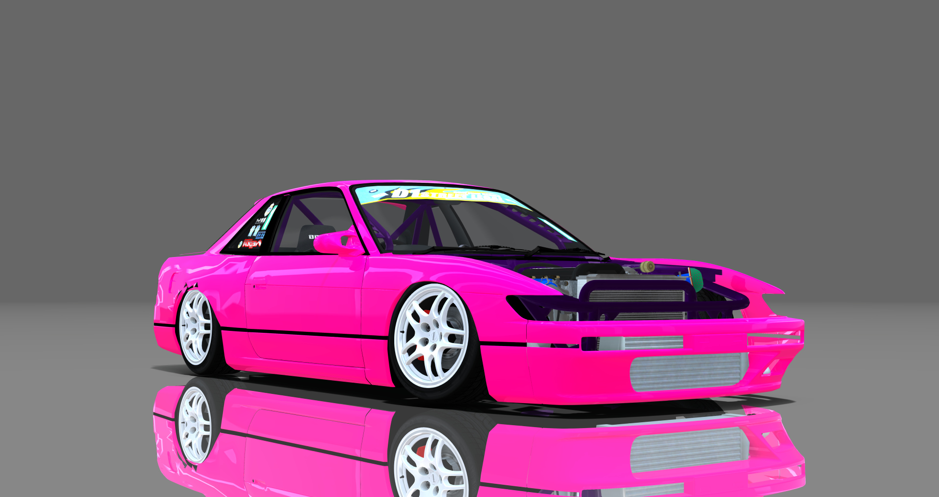 DTP Nissan Silvia S13 Missile, skin pink