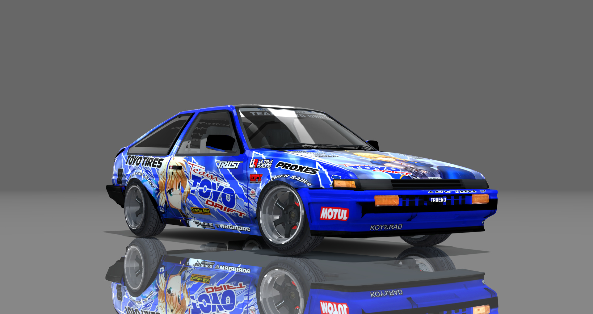 DTP Toyota AE86 Trueno Street, skin 77_fate_series_saber