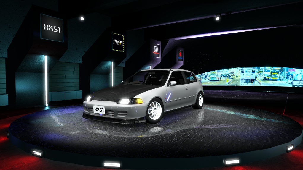 HK51 P1 Honda Civic EG6, skin Frost White