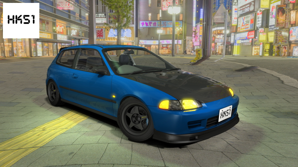 HK51 P1 Honda Civic EG6, skin 02_Blue