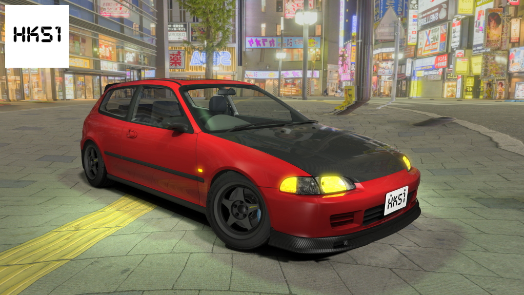 HK51 P1 Honda Civic EG6, skin 07_Red