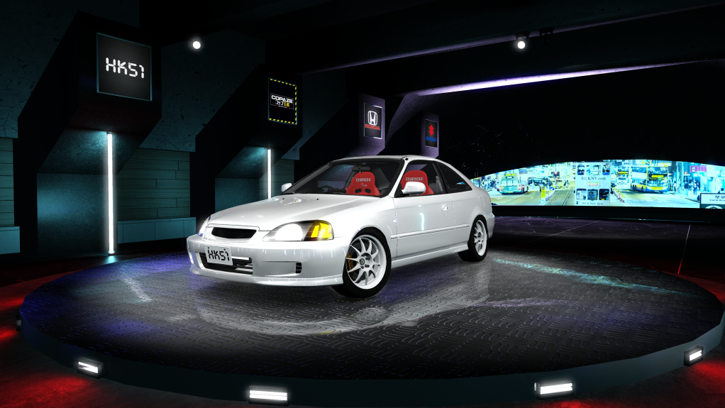 HK51 P1 Honda Civic EM1, skin 04_White