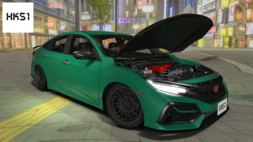 HK51 P1 Honda Civic FC2, skin Green