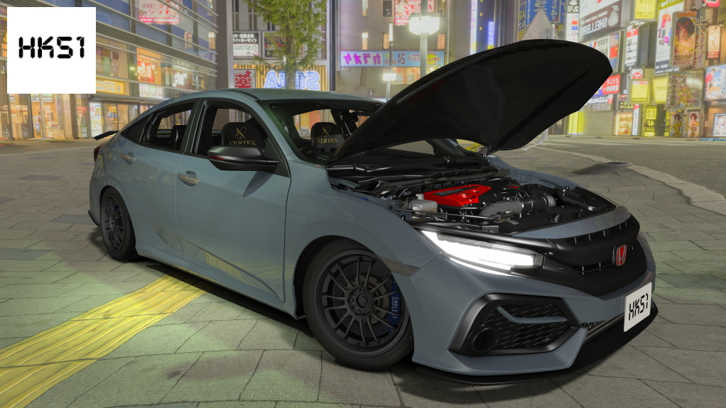 HK51 P1 Honda Civic FC2, skin Grey
