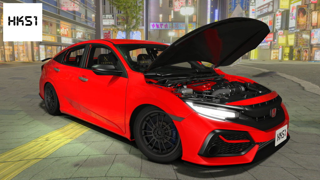 HK51 P1 Honda Civic FC2, skin Red