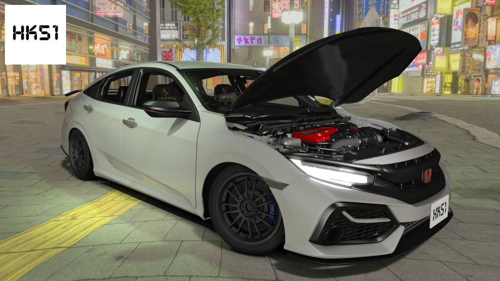 HK51 P1 Honda Civic FC2, skin White