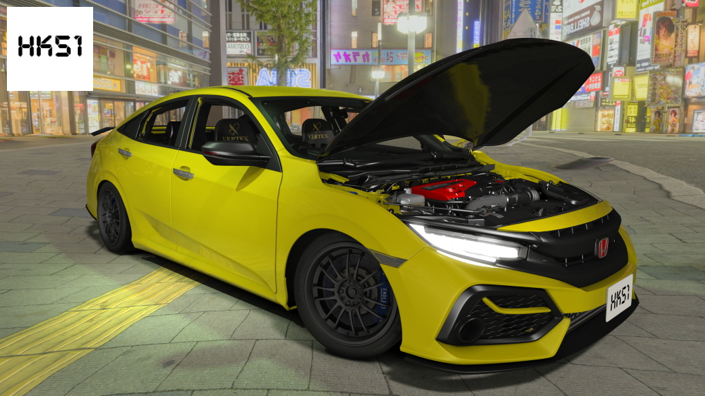 HK51 P1 Honda Civic FC2, skin Yellow