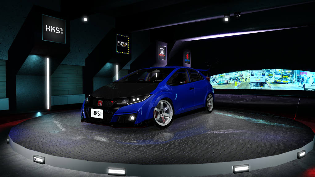 HK51 P1 Honda Civic FK2, skin brilliant_sporty_blue_metallic