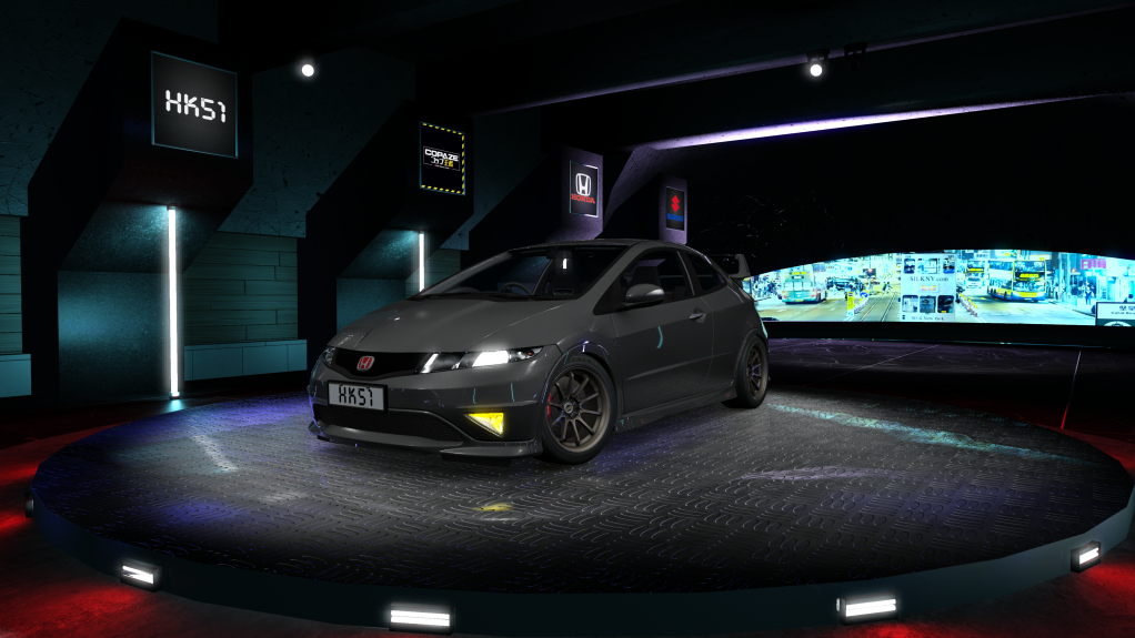 HK51 P1 Honda Civic FN2, skin Polished Metal Metallic