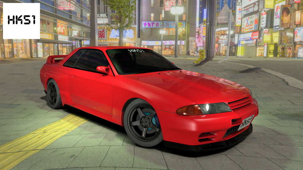 HK51 P1 Nissan Skyline GTR32, skin 03_Red_White_Rims