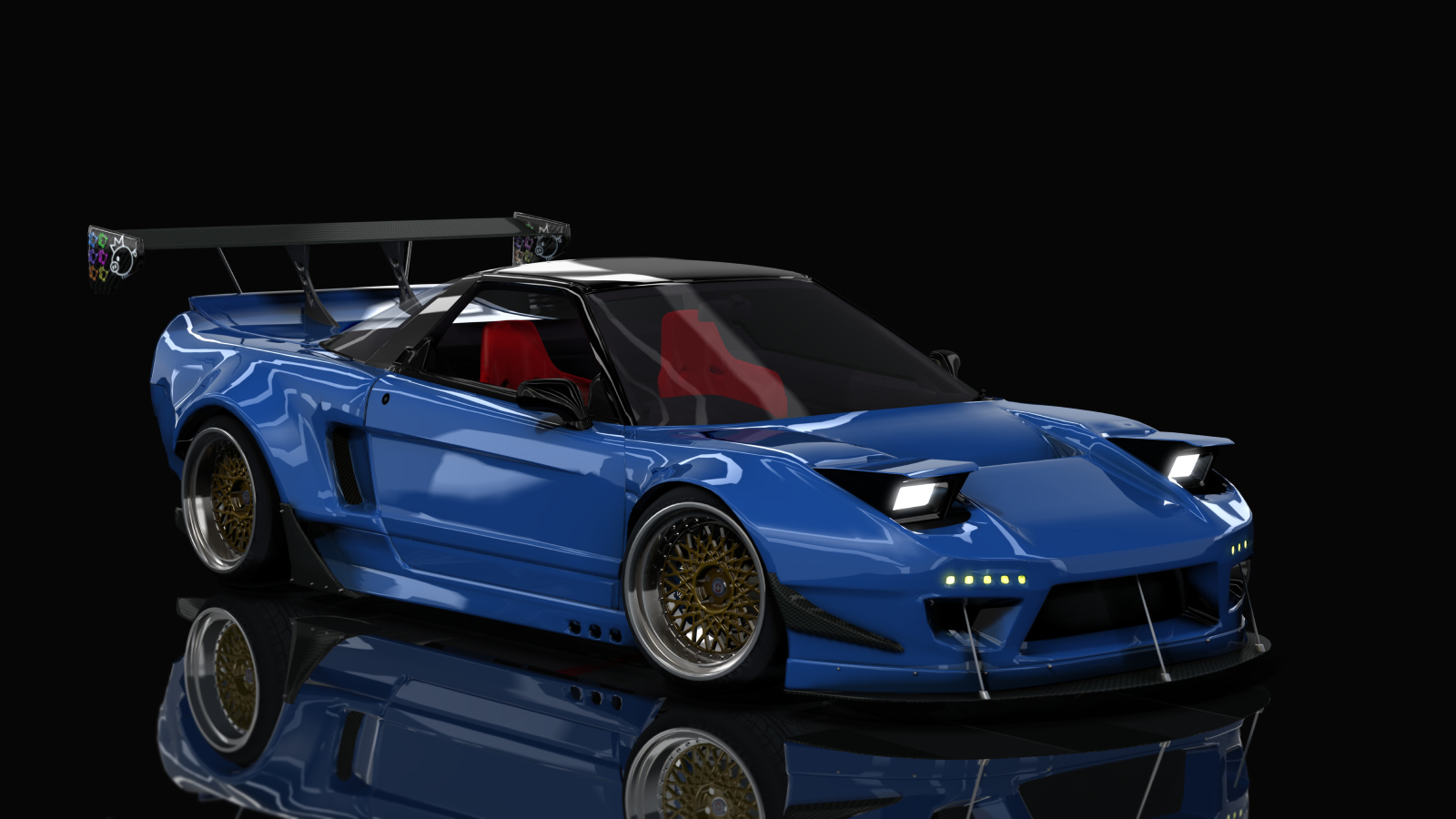HOTHEAD21 Honda NSX Type-R Rocket Bunny, skin Blue