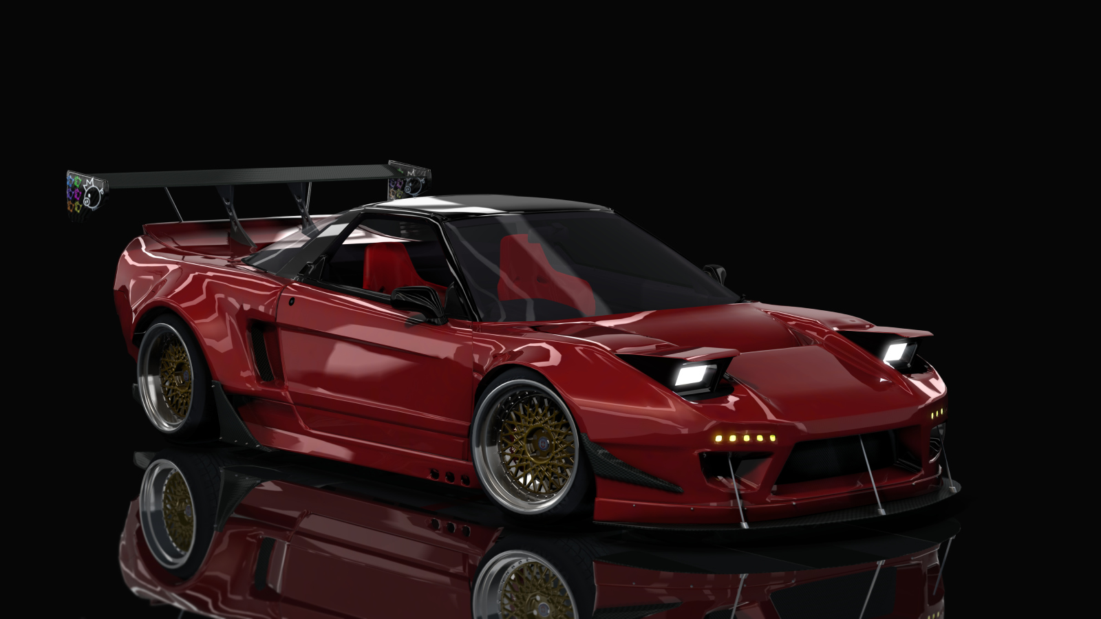 HOTHEAD21 Honda NSX Type-R Rocket Bunny, skin Red