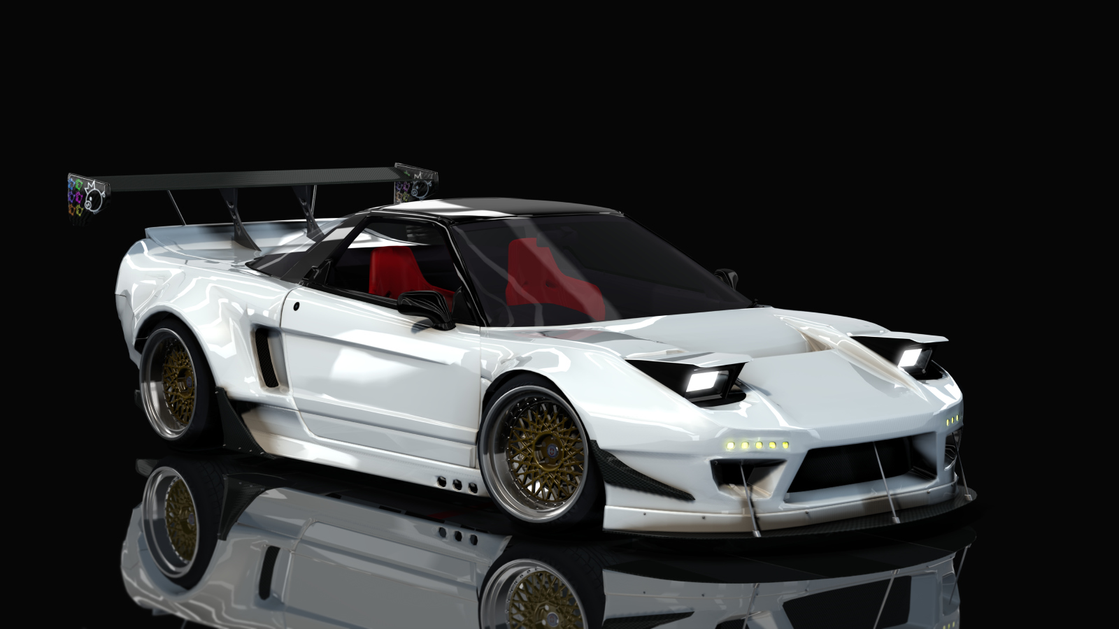HOTHEAD21 Honda NSX Type-R Rocket Bunny, skin White