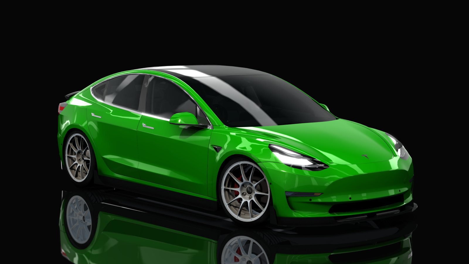 HOTHEAD21 TESLA MODEL 3 CUSTOM, skin Green