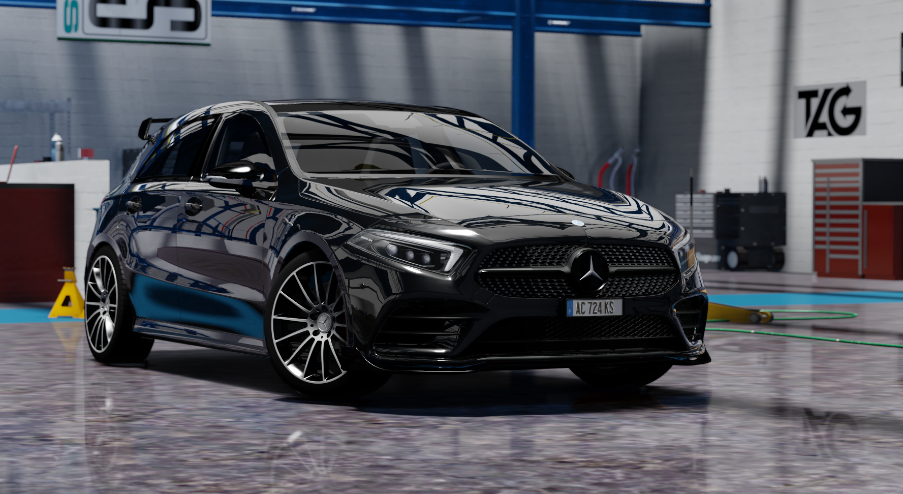 Mercedes-Benz A45s, skin Night Black