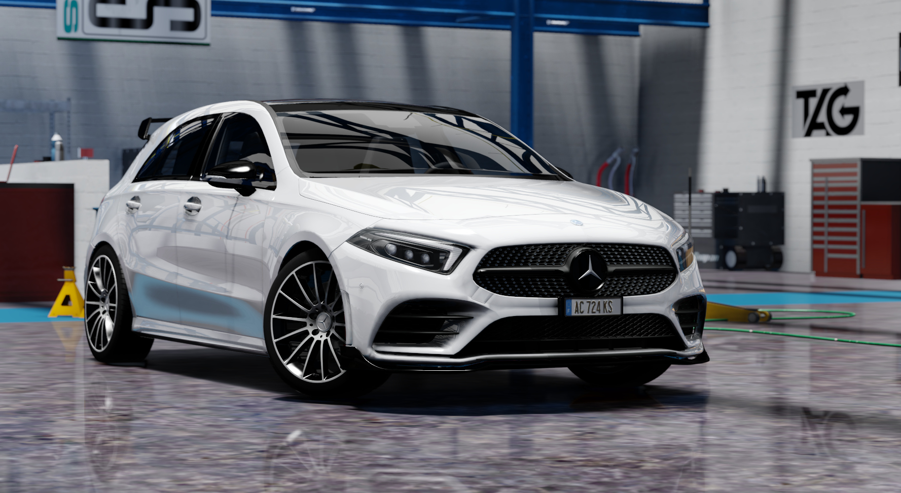 Mercedes-Benz A45s, skin Polar White