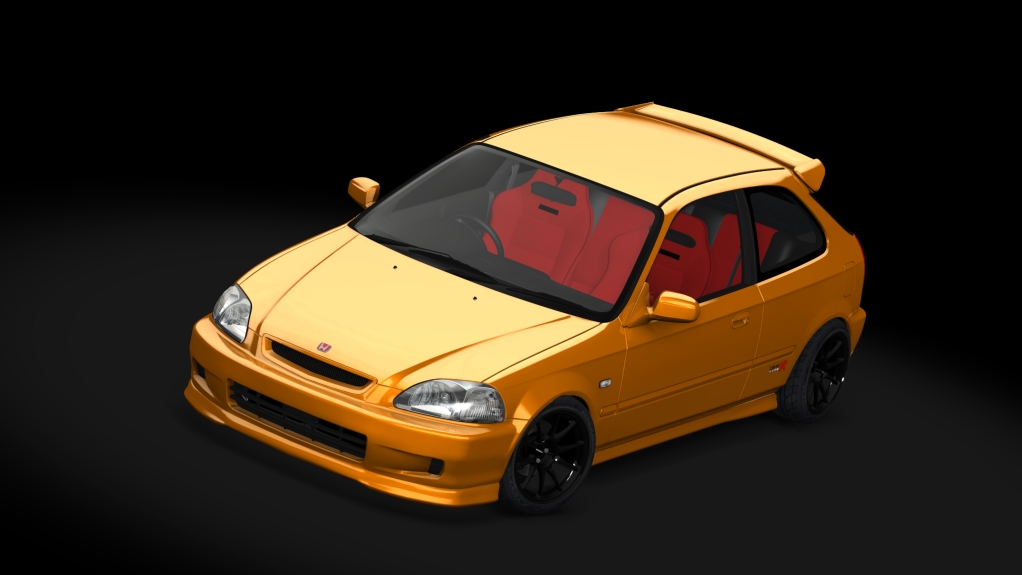MSR Honda Civic Ek9, skin Burnt Yellow