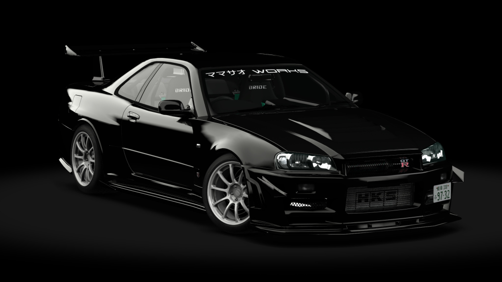 湾岸 Nissan Skyline GT-R BNR34 Mamasao Works, skin Black Pearl