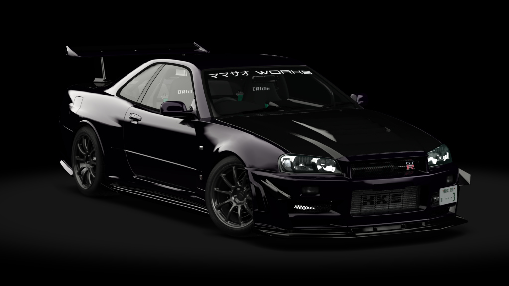 湾岸 Nissan Skyline GT-R BNR34 Mamasao Works, skin Midnight Purple III