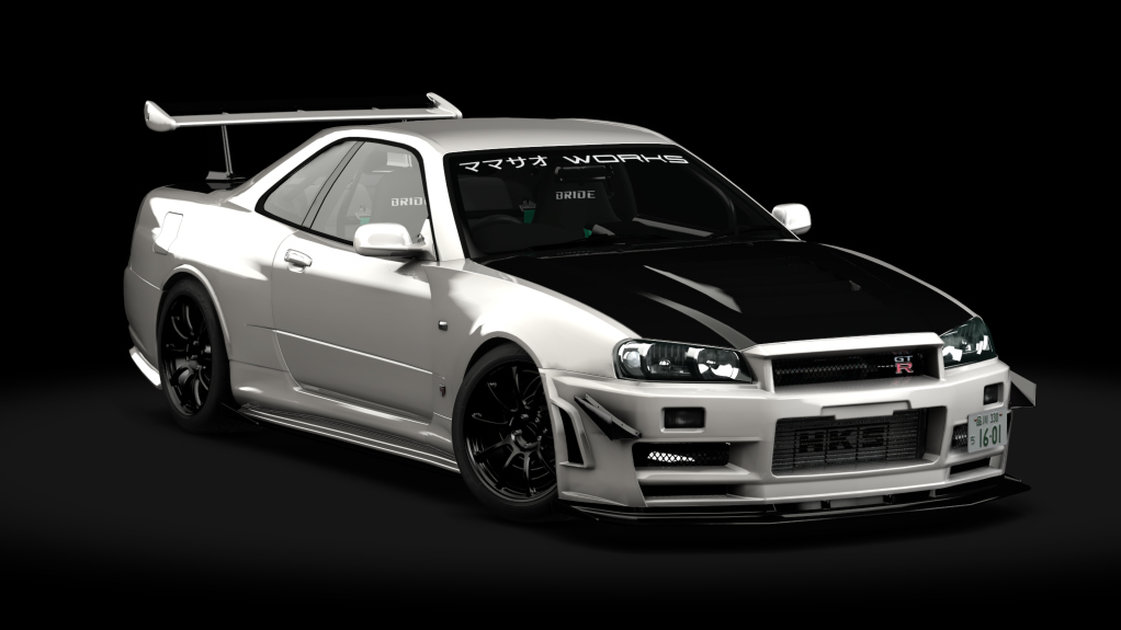 湾岸 Nissan Skyline GT-R BNR34 Mamasao Works, skin Nismo White