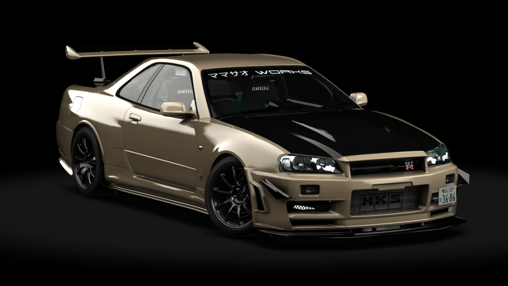 湾岸 Nissan Skyline GT-R BNR34 Mamasao Works, skin Silica Breath