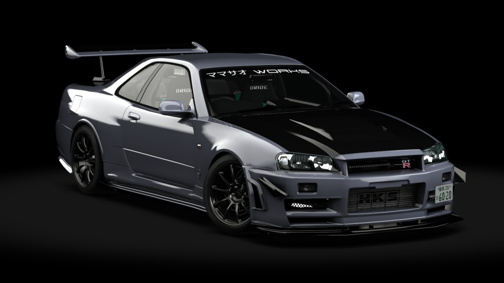 湾岸 Nissan Skyline GT-R BNR34 Mamasao Works, skin Sonic Silver