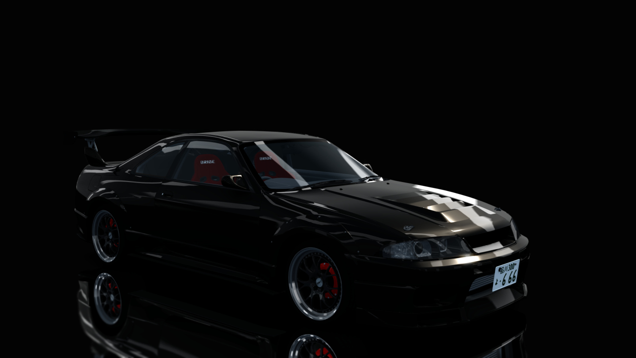 Nissan Skyline GTR R33 (S3 - Wangan), skin Black