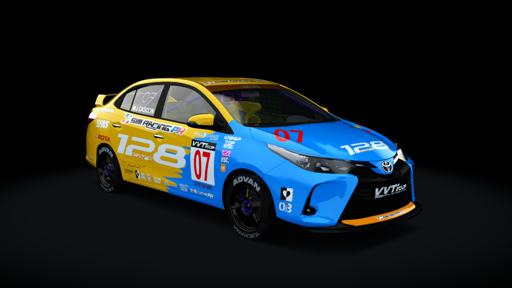 Toyota Vios - SRPH VVT-i Cup 2022, skin #07 J.Cascon