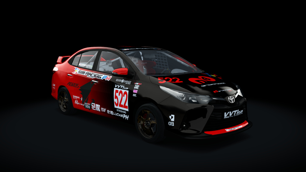 Toyota Vios - SRPH VVT-i Cup 2022, skin #522 D. Sotto