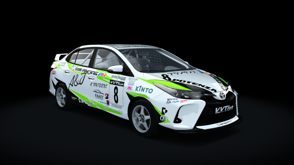 Toyota Vios - SRPH VVT-i Cup 2022, skin #8 A&J