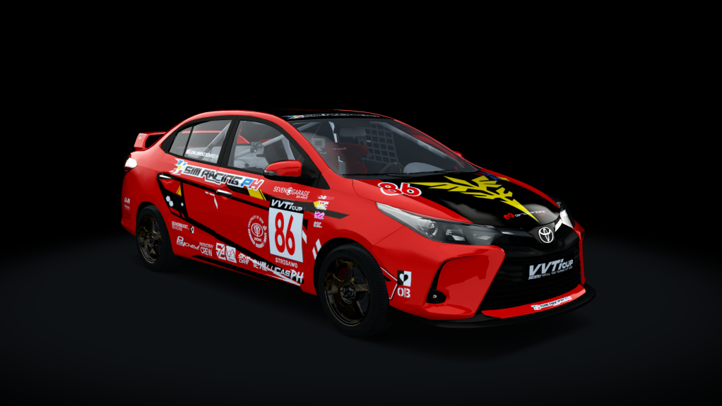 Toyota Vios - SRPH VVT-i Cup 2022, skin #86 J.L. Bernardo