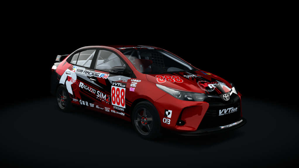 Toyota Vios - SRPH VVT-i Cup 2022, skin #888 L. Padilla